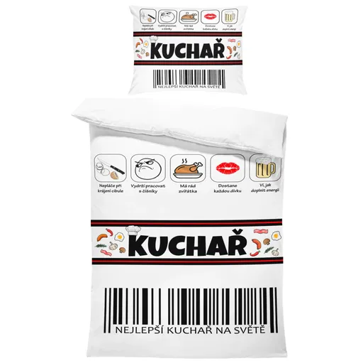 Povlečení Kuchař 100% (Rozměr : 1x140/220 + 1x90/70)