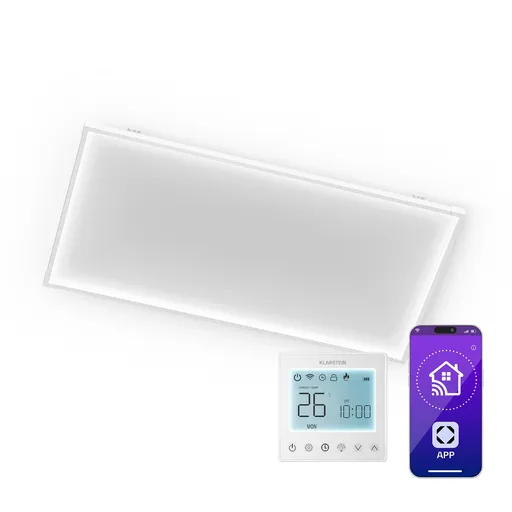 Klarstein Wondersky infračervený panel | 770 W | 4 - 8 m² | Minimalistický design | 120 cm x 60 cm
