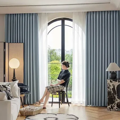 ARÔME HOME Závěs zatemňovací modro-šedá, 135 x 245 cm