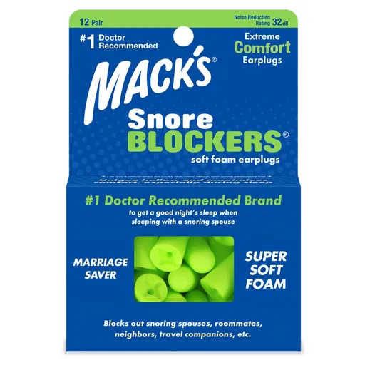 MACKS Snore Blockers špunty do uší 12 párů