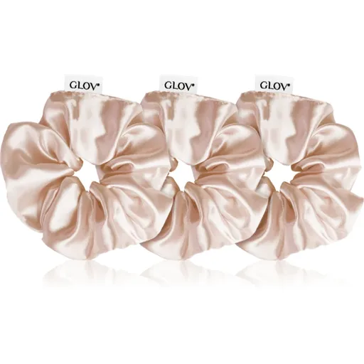 GLOV Satin Scrunchies S/M/L gumičky do vlasů Sparkling Wine 3 ks