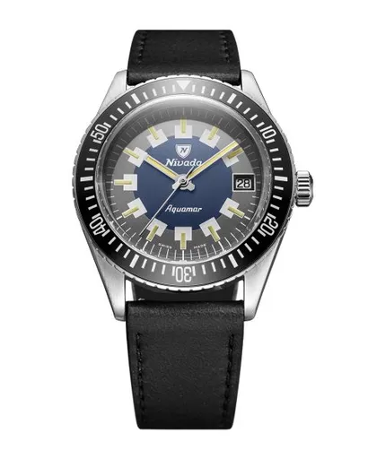 Nivada Grenchen Aquamar Vintage - Black Leather