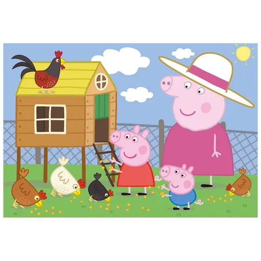 Dino Peppa Pig slepičky puzzle 24 dílků
