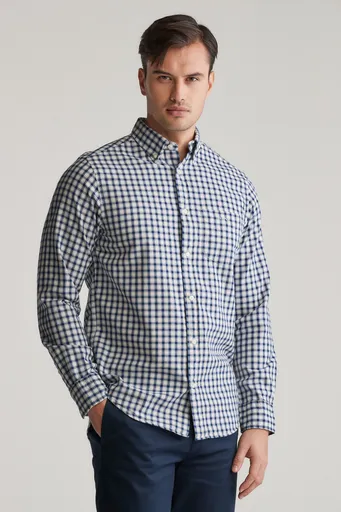 KOŠILE GANT REG ARCHIVE OXFORD CHECK SHIRT DEEP BLUE