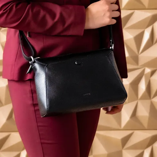 Kožená dámská crosbody kabelka Katana Alizeé - černá