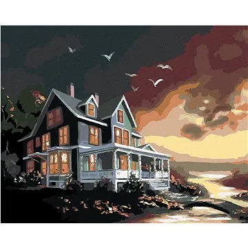 Zuty - Malování podle čísel - ZELENÝ DŮM PO SETMĚNÍ (D. RUSTY RUST), 80x100 cm, vypnuté plátno na rá (HRAmmb02133nad)