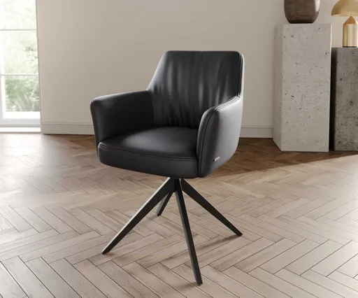 Otočná židle Xana-Flex s područkami křížová podnož široká kov