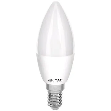 ENTAC LED žárovka E14 svíčka 6,5W 560lm studená, ekv. 46W (LLC14-6,5W-CW)