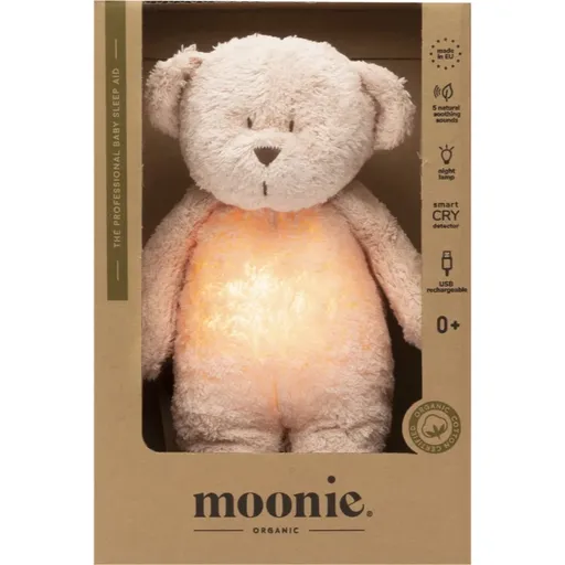 Moonie Bear 2.0 Organic Rose usínáček s melodií 1 ks