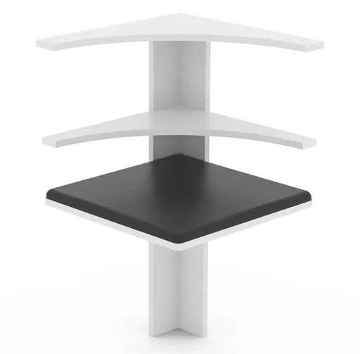 VCM Rohový spoj k jídelní lavici Esal, bílý