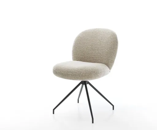 Jídelní židle Nube-Flex tkanina Měkký béžová křížová podnož