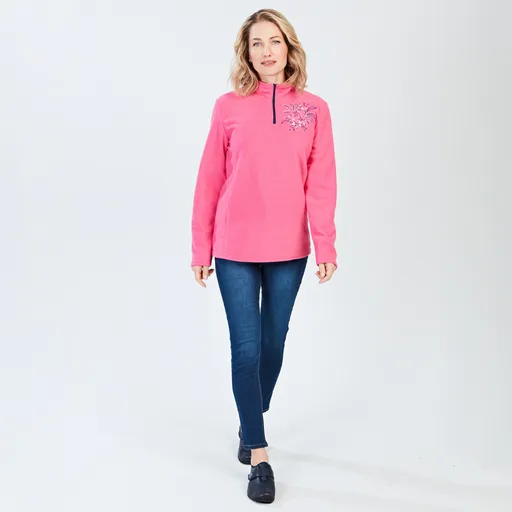 Fleecová mikina s výšivkou