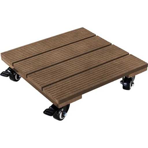 Stilista 85854 Stilista Pojízdný podstavec na rostliny, čtverec, sv. hnědý