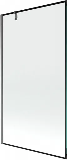 MEXEN/S Next vanová zástěna FIX 100 x 150, černá vzor, grafit kartáčovaná 895-100-000-00-70-66