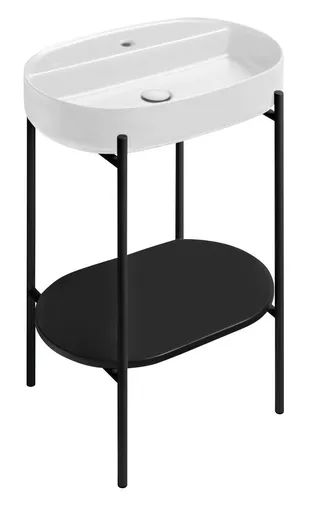 SAPHO PUNO podstavec s umyvadlem 600x860x396mm, černá SKA590-2-01