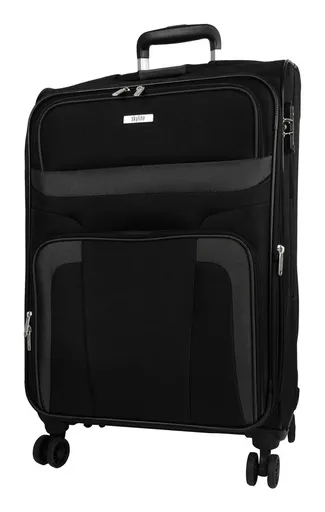 Střední textilní kufr na kolečkách Skyline Orlando 4w M Black