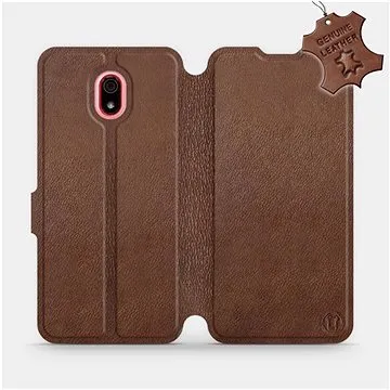 Flip pouzdro na mobil Xiaomi Redmi 8a - Hnědé - kožené -  Brown Leather (5903516078370)
