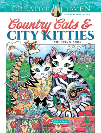 Creative Haven Country Cats & City Kitties Coloring Book - Marjorie Sarnat