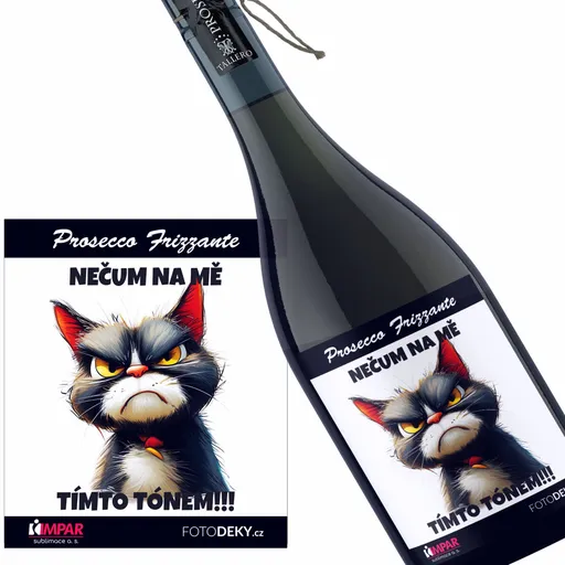 Víno Nečum na mě – kočka (Druh Vína: Prosecco)