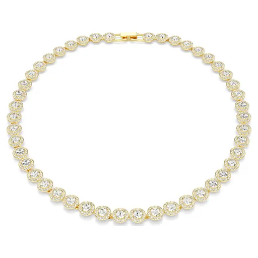 Swarovski Pozlacený tenisový náhrdelník s krystaly Una Angelic Tennis 5720505 41 cm