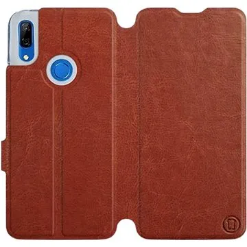 Flipové pouzdro na mobil Huawei P Smart Z v provedení  Brown&Gray s šedým vnitřkem (5903226939657)