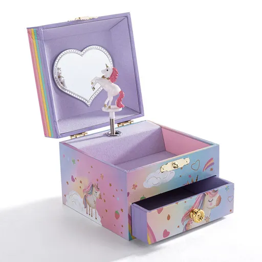 Dětská šperkovnice s hracím strojkem a jednorožcem