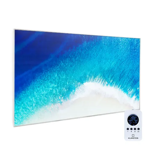 Klarstein Wonderwall Air Art Strand, infračervený ohřívač, 101 x 60 cm, 600 W, nástěnný, dálkové ovládání