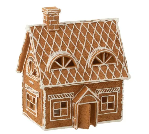 Vánoční perníková chaloupka s Led světýlky Gingerbread House - 18*14*22cm J-Line by Jolipa