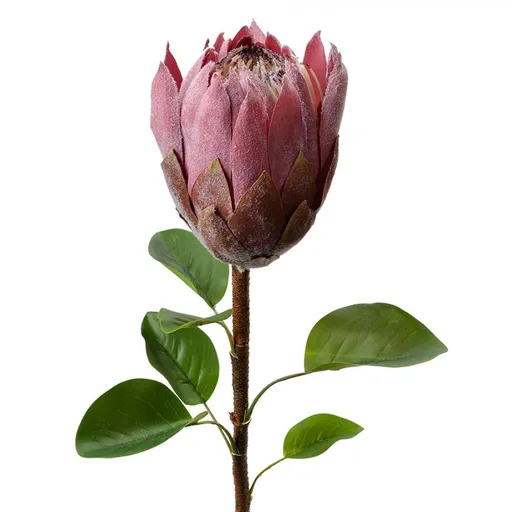 Fialová umělá dekorace květina Protea - 10*10*65 cm Clayre & Eef