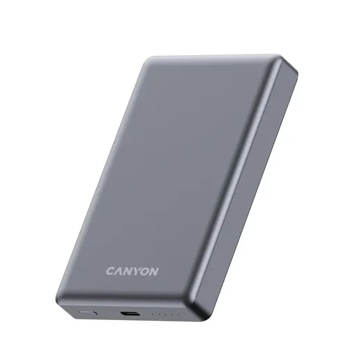 Canyon Power Bank PB-510, 10000 mAh, Magsafe wireless, 20W, Dark grey