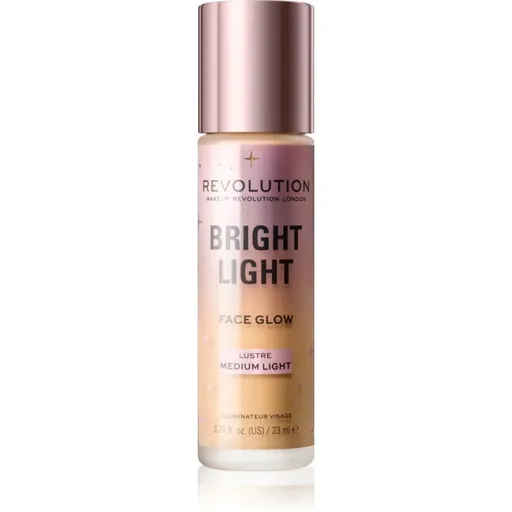 Makeup Revolution Bright Light Face Glow rozjasňující tónovací fluid odstín Lustre Medium Light 23 ml