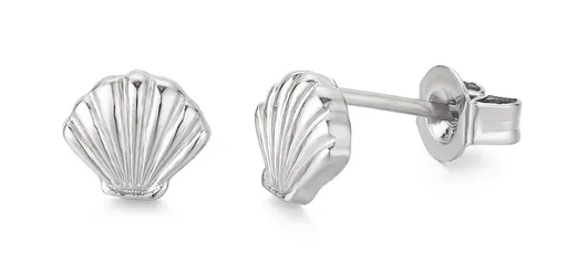 Troli Módní ocelové náušnice mušle VEDE0149 S