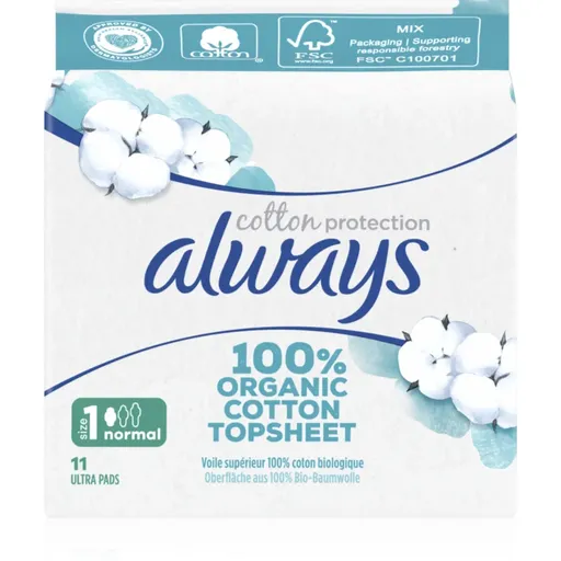 Always Cotton Protection Normal vložky bez parfemace 11 ks