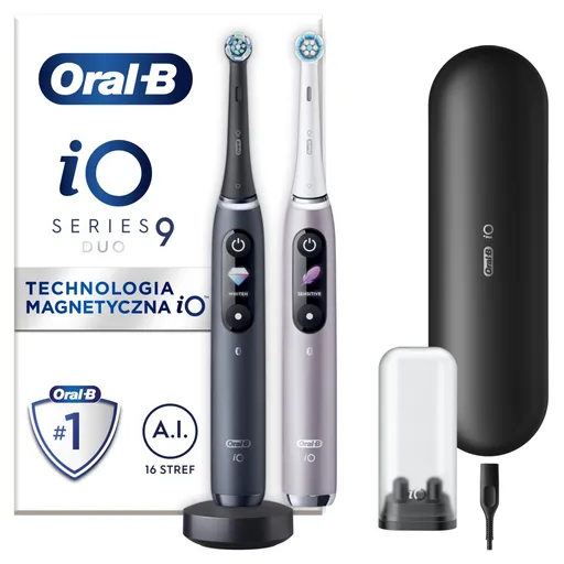 Oral B Elektrický zubní kartáček iO Series 9 Duo Black/Rose 2 ks