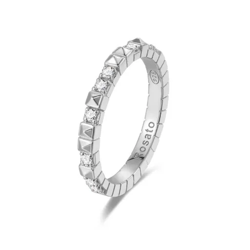 Rosato Originální stříbrný prsten se zirkony Cubica RZA011 52 mm