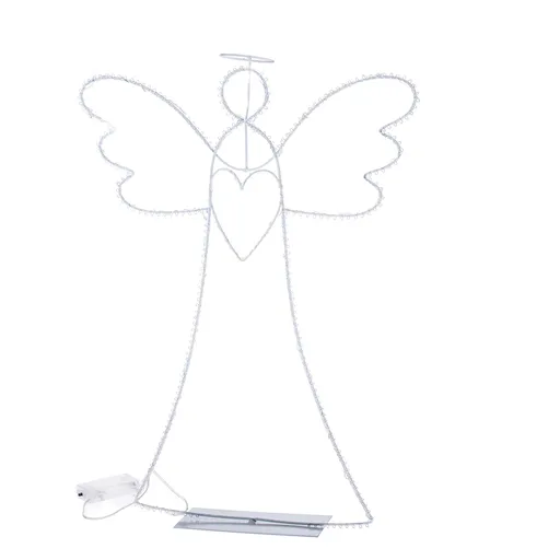 Vánoční svítící dekorace Anděl se svatozáří, 36 x 44 cm, 35 LED