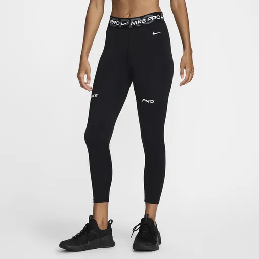 Nike Pro Womens Mid-Rise 7/8 Graphic Leggings XS