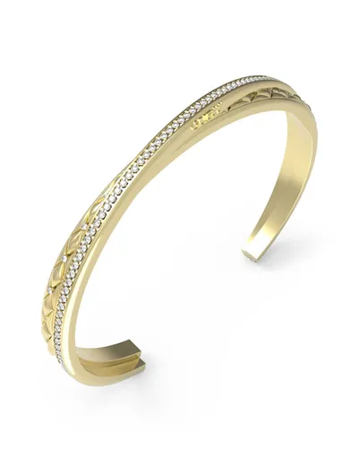 Guess Pevný pozlacený náramek Stylish Guess JUBB04584JWYG 5,5 cm