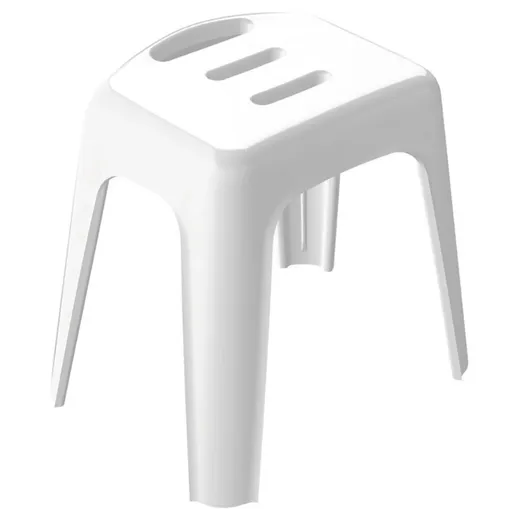 Spirella Sedátko do sprchy HOCKER, bílá, 47 cm