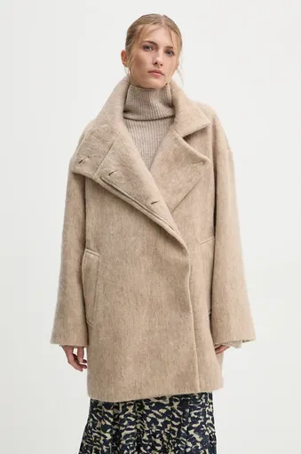 Kabát s příměsí vlny Day Birger et Mikkelsen Keaton - Fluffy Wool Blend