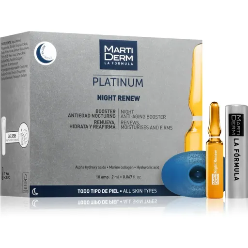 MartiDerm Platinum Night Renew noční protivráskové sérum v ampulích 10x2 ml
