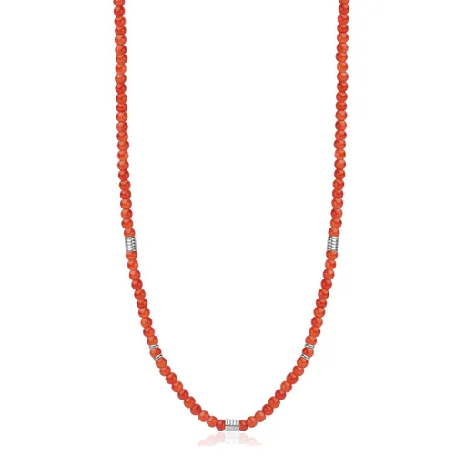 S'Agapõ Slušivý náhrdelník s červenými korálky Madera SAD02