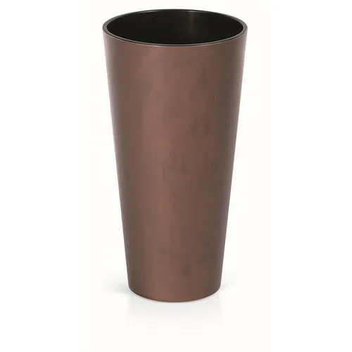 Květináč TUBUS SLIM CORTEN s vkladem 40 cm, patinující ocel, 40 cm
