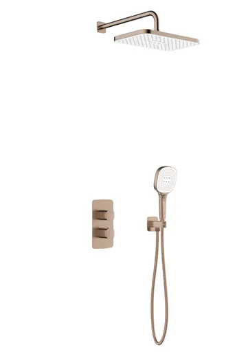 KFA Sada sprchová Malaga, termostatická, podomítková, PVD broušené růžové zlato 5759-501-34