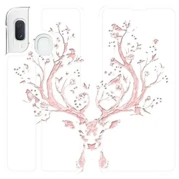 Flipové pouzdro na mobil Samsung Galaxy A20e - M007S Růžový jelínek (5903226907205)