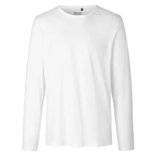 Neutral Pánské tričko s dlouhým rukávem z organické Fairtrade bavlny - Bílá | XS