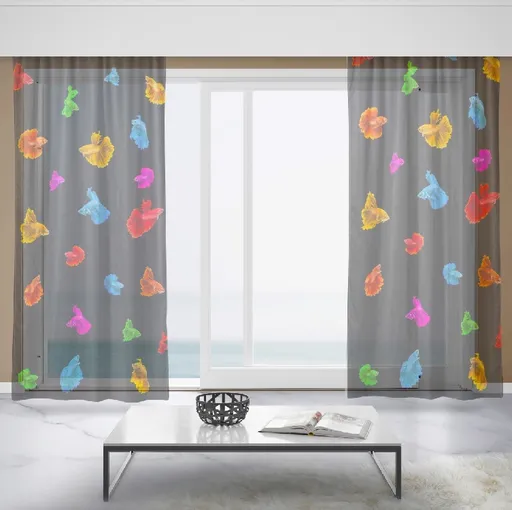 Záclony Barevné rybky (Rozměr záclony: 150x250)