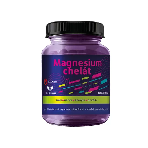 Galmed Magnesium chelát 50+20 kapslí