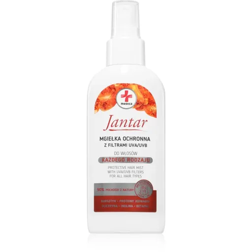 Ideepharm Jantar Medica mlha pro uhlazení a snadnou úpravu vlasů s UVA a UVB filtry 150 ml