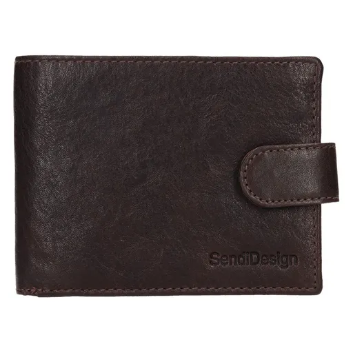 Pánská kožená peněženka SendiDesign Robert - hnědá